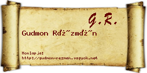 Gudmon Rézmán névjegykártya